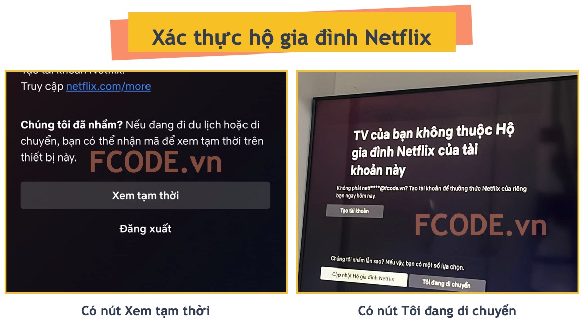 Xác thực hộ gia đình Netflix