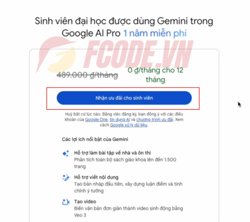 nhận ưu đãi